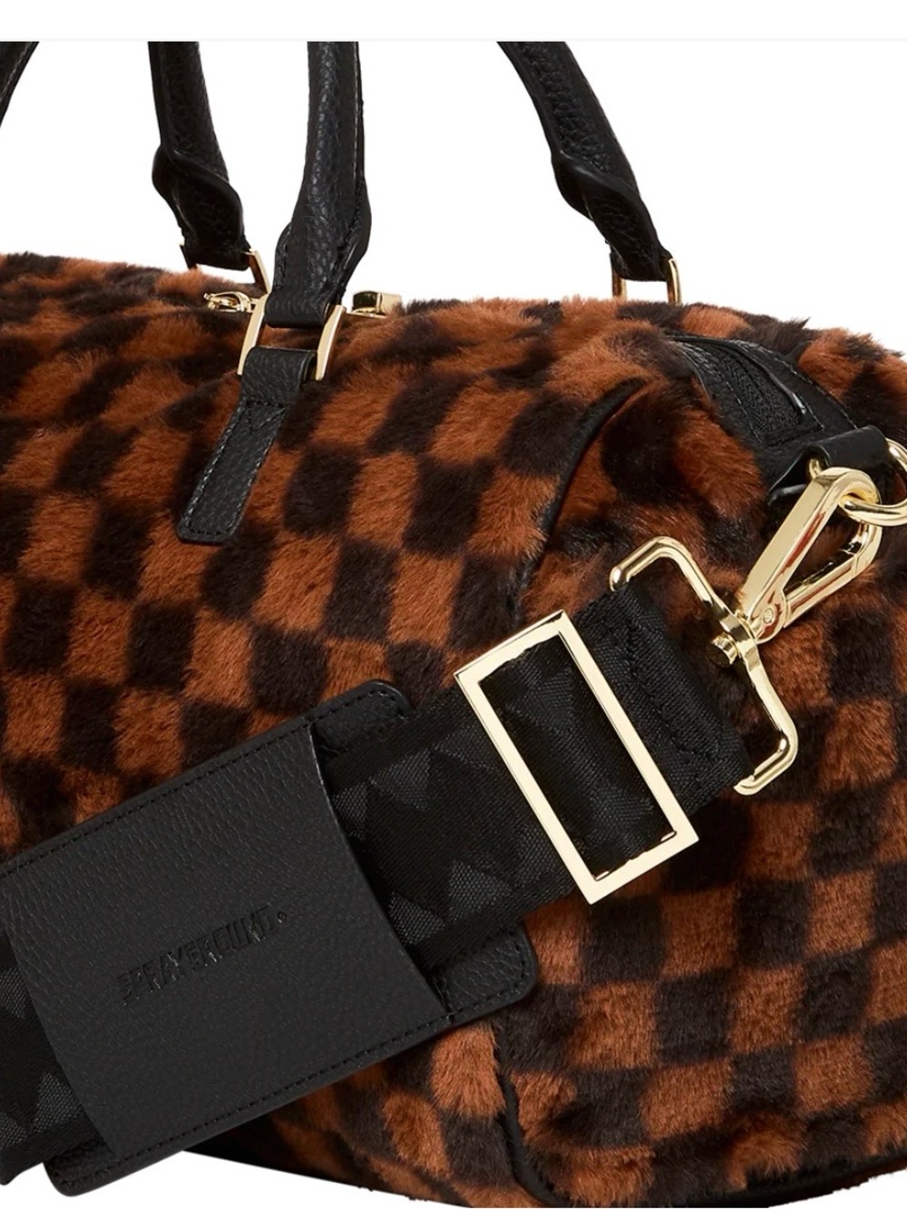 Rare Sprayground Women's Bauletto Fur Sharks In Paris Mini Duffle Bag NWT - Picture 5 of 9